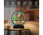 Water Feature Indoor with BT Speaker Fish Tank Water Pump LED Ring Lights Tabletop Ornament Remote Control Full Spectrum Hydroponics Waterscape Decorative