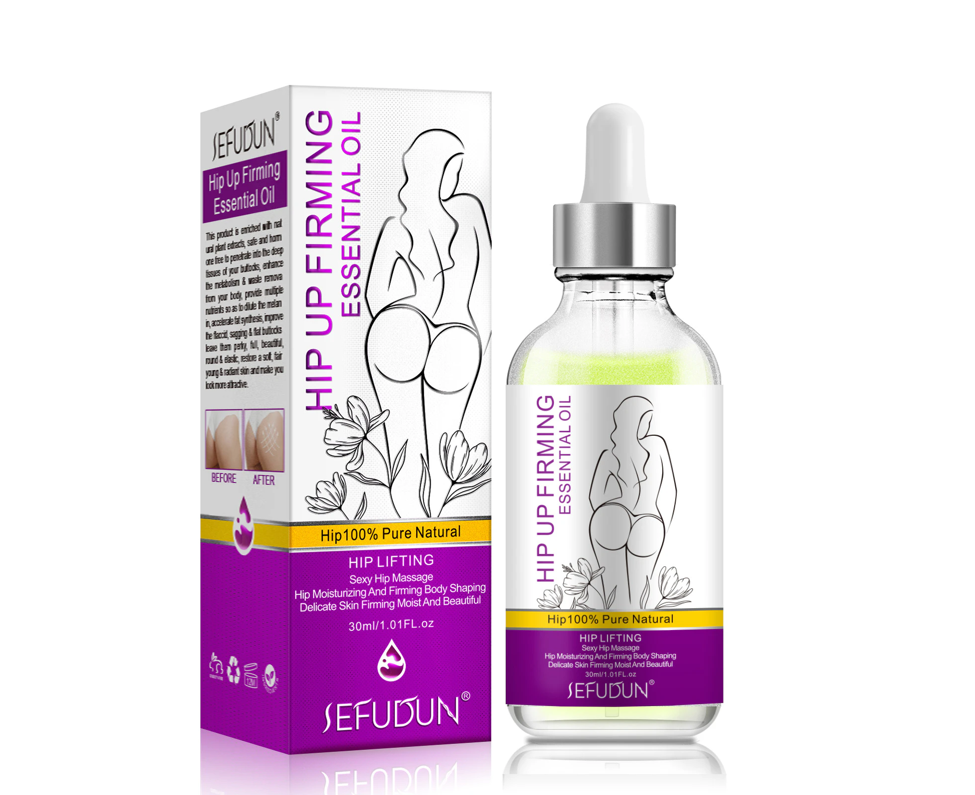 Sefudun Anti Cellulite Butt Firming Enhancement Enlargement Oil Enchancer Firming Booty Lift Sculpt