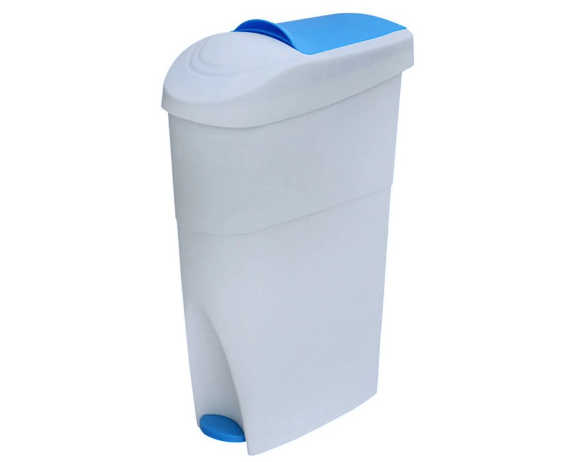 Sanitary Bin Light Blue white Slim Lady Female Waste Disposal