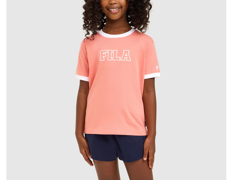 Fila Youth Girls' Sally Tee / T-Shirt / Tshirt - Burnt Coral