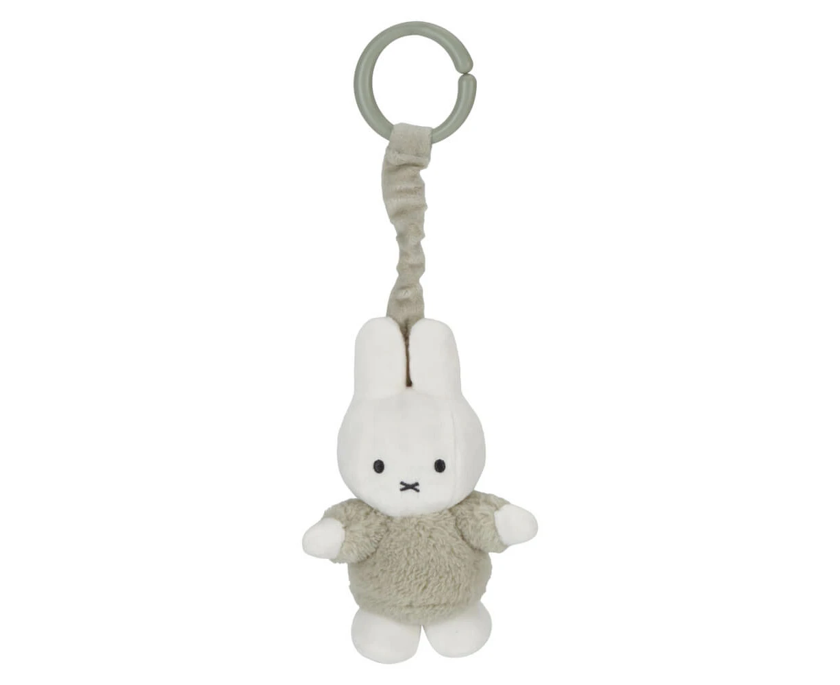 Miffy - Fluffy Clip-On Interactive Baby Toy, Polyester, Green, 19.5cm Height