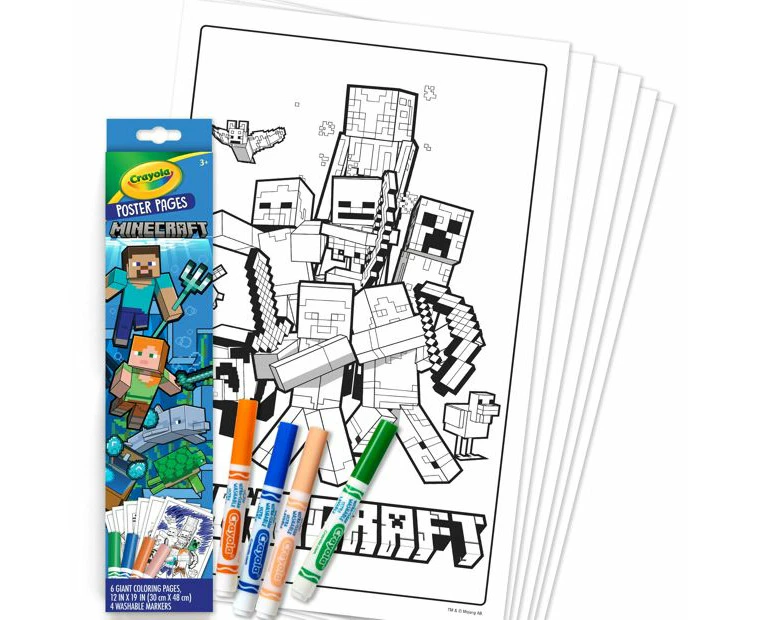 Crayola Poster Pages  - Minecraft