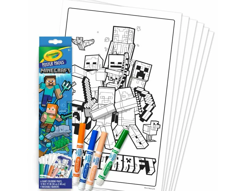 Crayola Poster Pages  - Minecraft