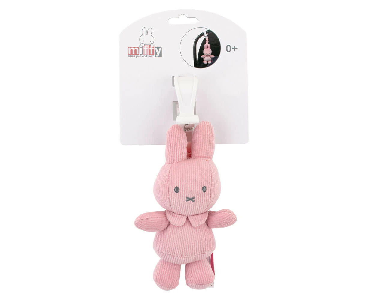 Miffy - Pink Rib: Clip & Go Jiggler Toy - Nursery