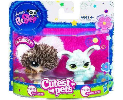 LPS Littlest Pet Shop Cutest Pets Porcupine #2423 Angora Bunny #2424