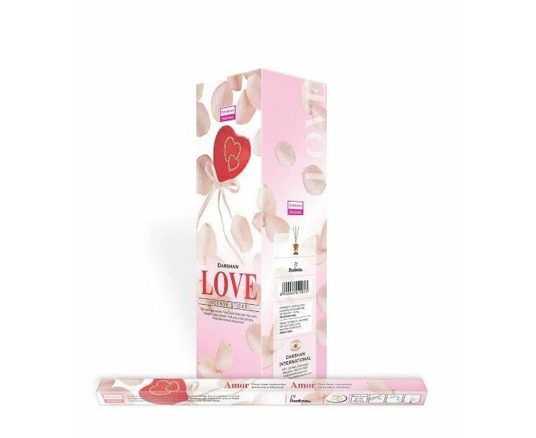 Darshan Love Incense Fragrance Sticks Natural India Essences Aroma - 120 Sticks