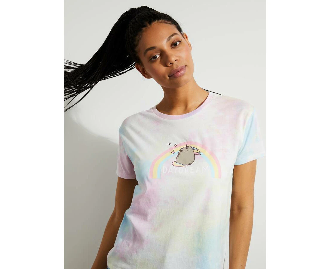 Pusheen The Cat Daydream Tie Dye Tee Shirt [Size: L]