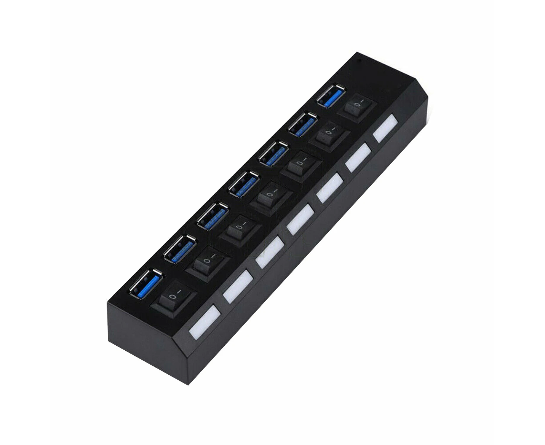 7 Port USB 3.0 HUB Powered +High Speed Splitter Extender PC Cable