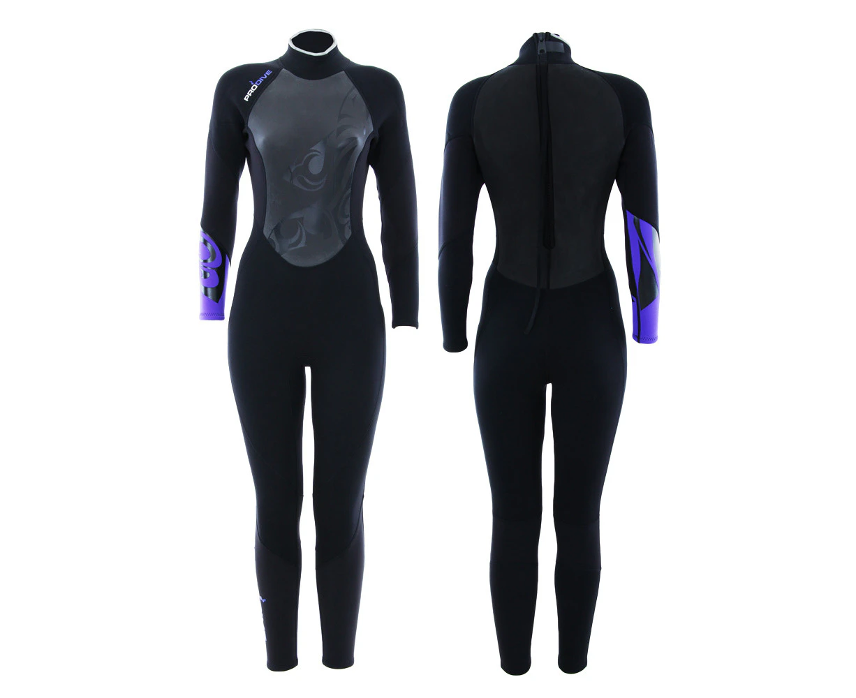 Pro-Dive Womens Steamer Wetsuit 3mm Purple Size 16