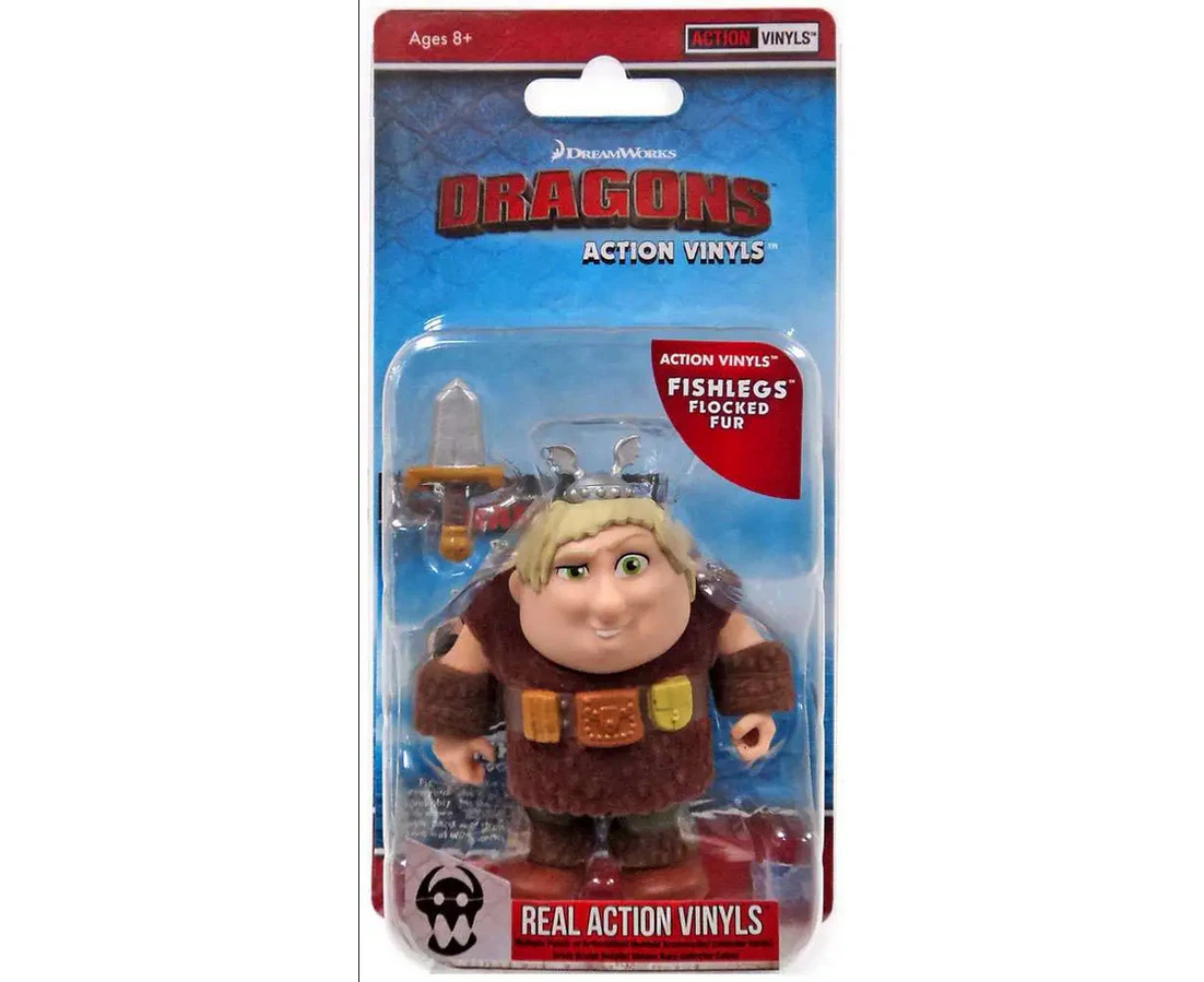 The Loyal Subjects How to Train your Dragon 3.5" Action Vinyls [Pack: Fishlegs Flocked Fur]