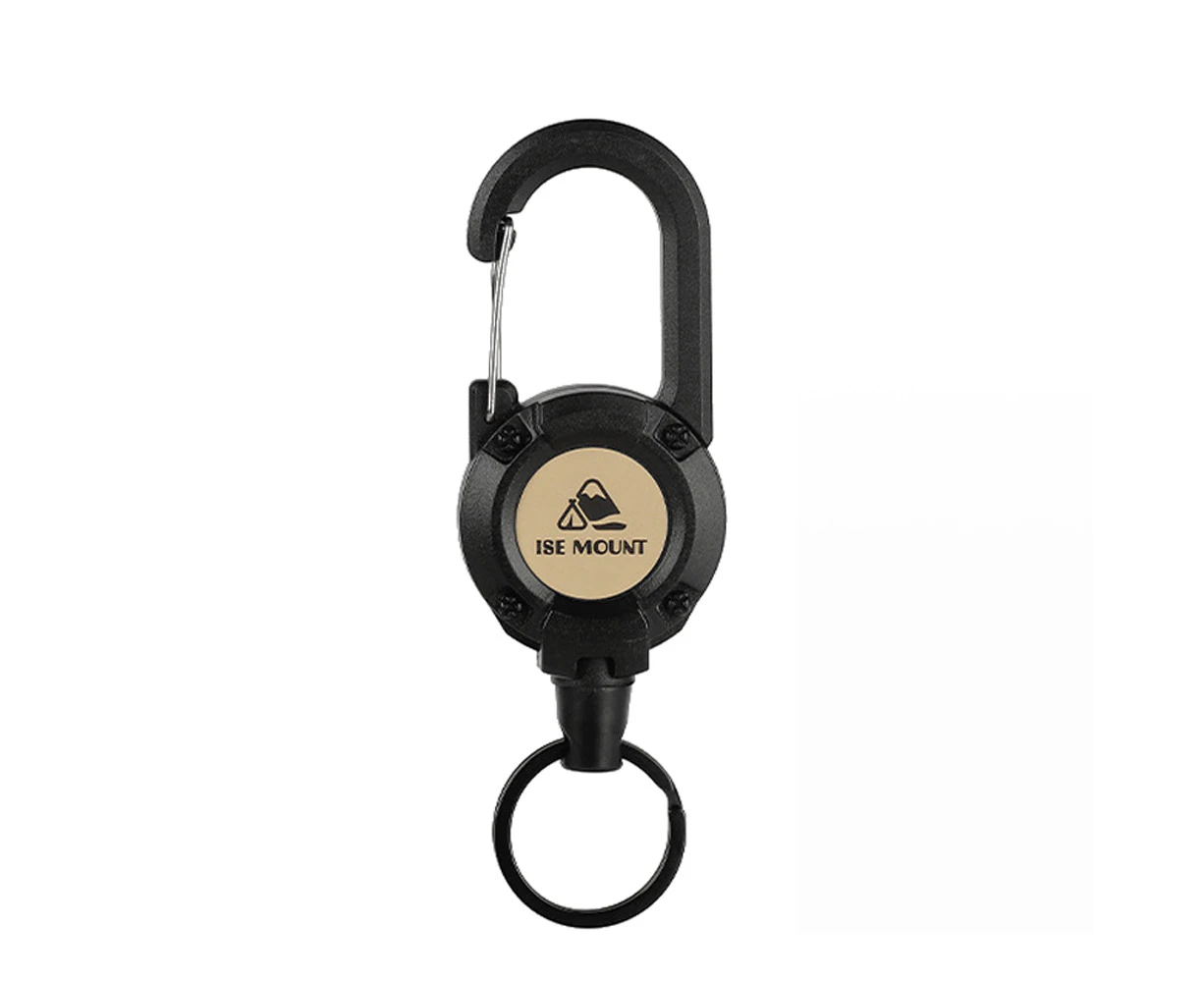 Outdoor Multifunctional Retractable Keychain Practical Steel-Wire Easy-Pulling Buckle Camping Hiking Accessory