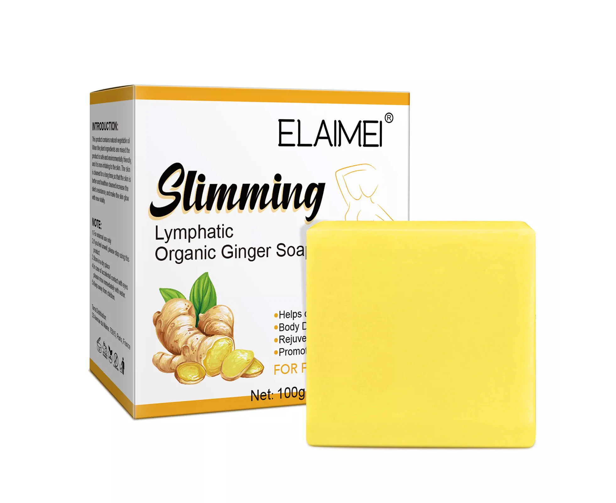 Elaimei Turmeric Slimming Soap Fat Burner Slimming Body Anti Cellulite Burning Firming Weight Loss Moisturizing Organic Natural