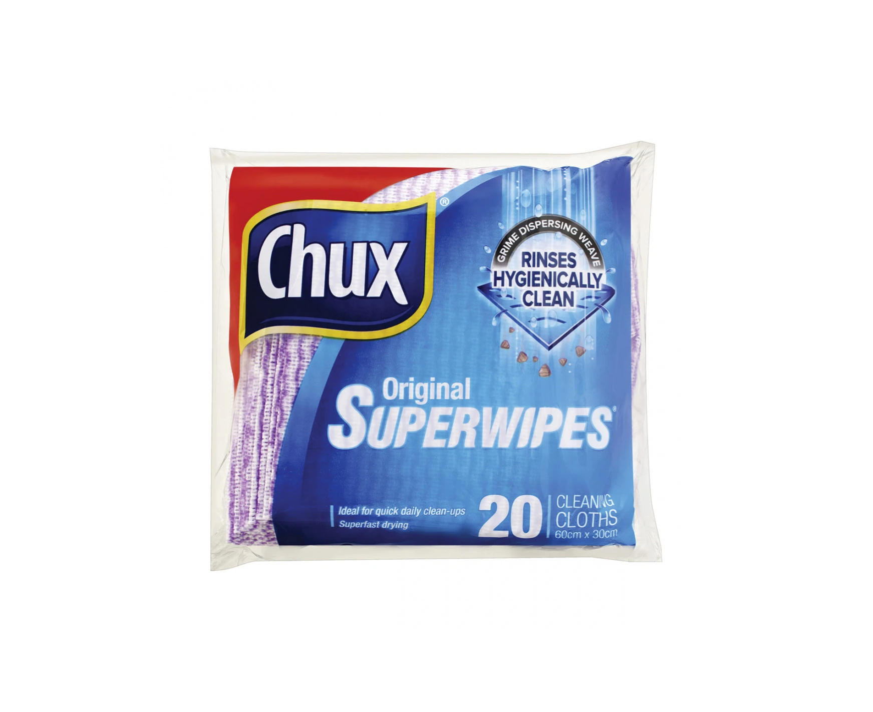 Chux Super Wipes Reg 20's x 1