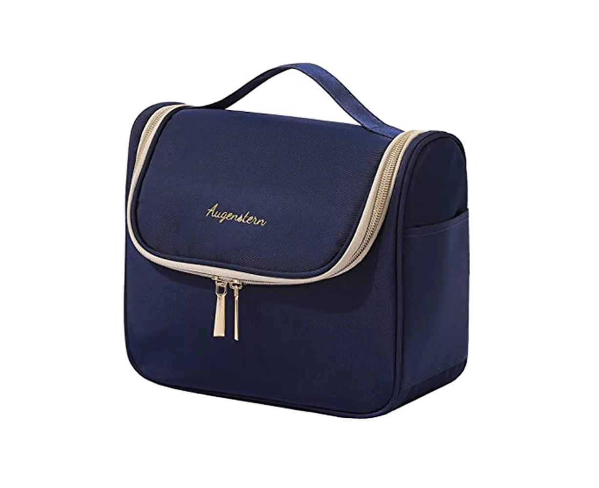 Makeup Bag Travel Cosmetic Bag Hand-Portable Toiletry Bag Organizer For Women Navy Blue