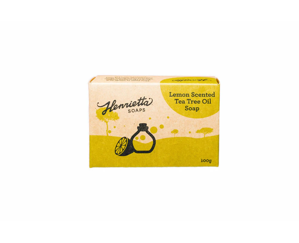 Henrietta Lemon Scented Tea Tree Oil Soap 100G - Yellow Single Bar