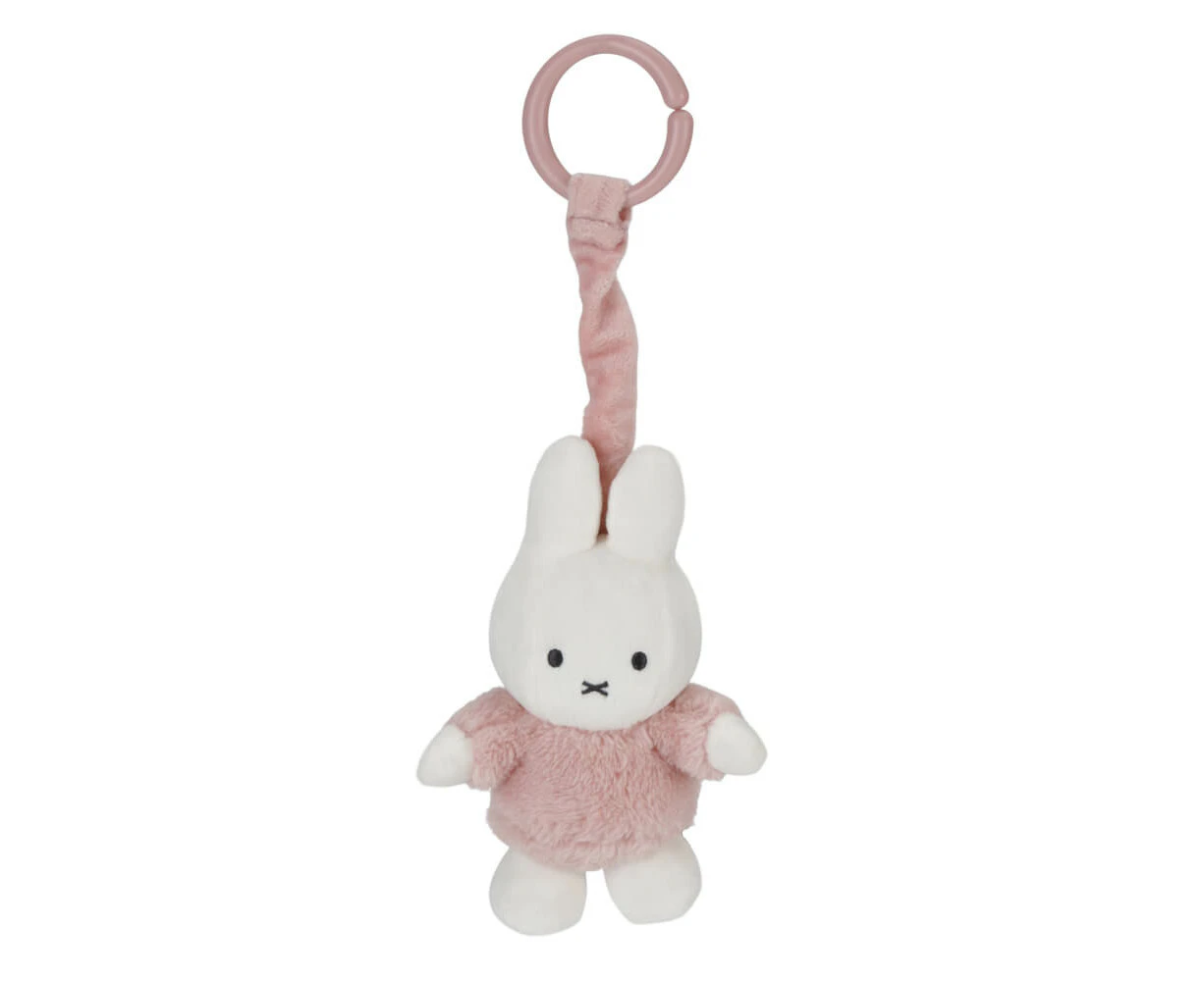 Miffy - Fluffy Clip-On Baby Interactive Toy, Polyester, Pink, 19.5cm Height