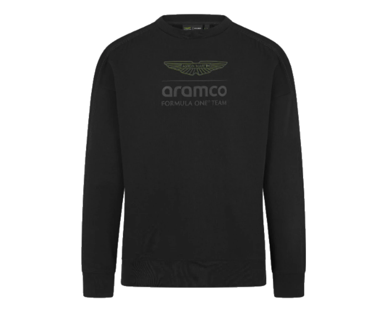 2024 Aston Martin Stealth Logo Crew Sweatshirt (Black)