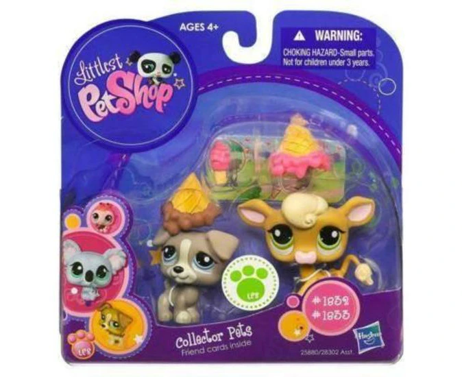 LPS Littlest Pet Shop Collector Pets Dog #1832 Cow #1833