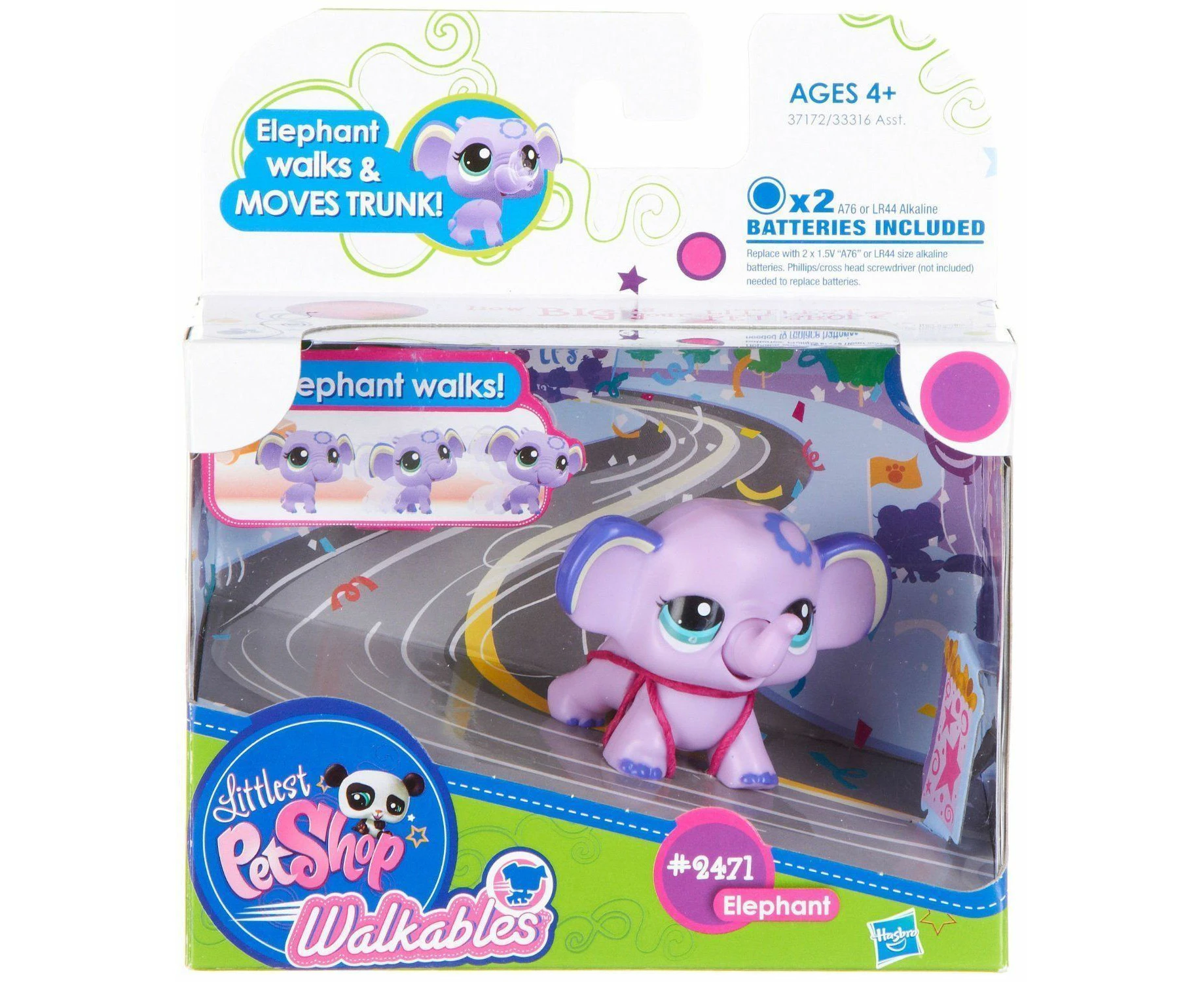 LPS Littlest Pet Shop Walkables Figure #2471 Elephant