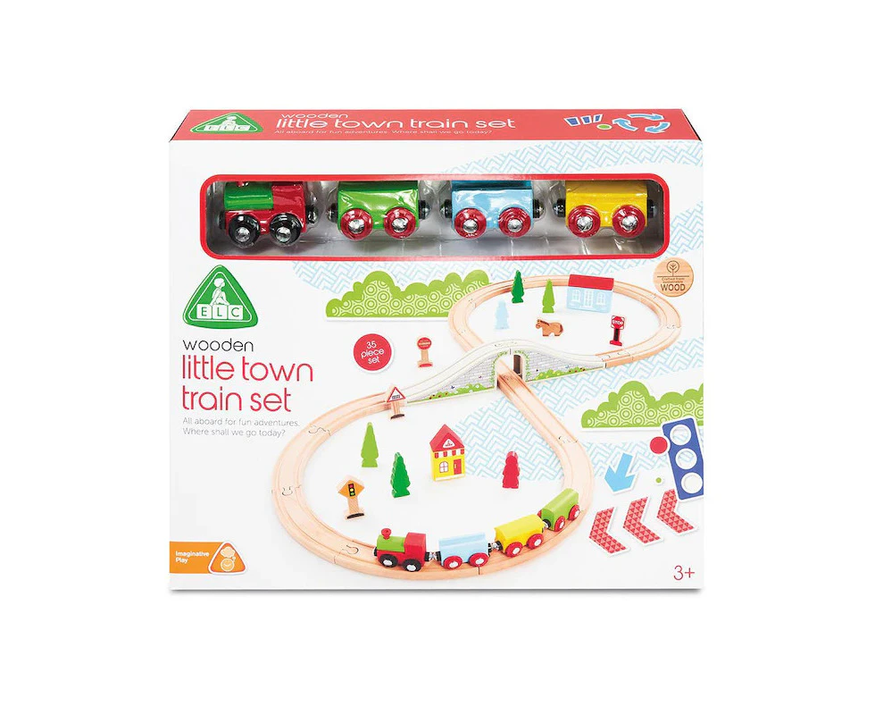 ELC Early Learning Centre Wooden Little Town Train Set