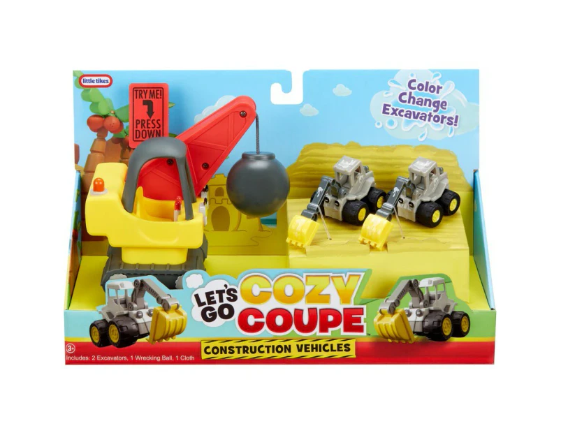 Little Tikes Lets Go Cozy Coupe - Construction Vehicles 3 Pack