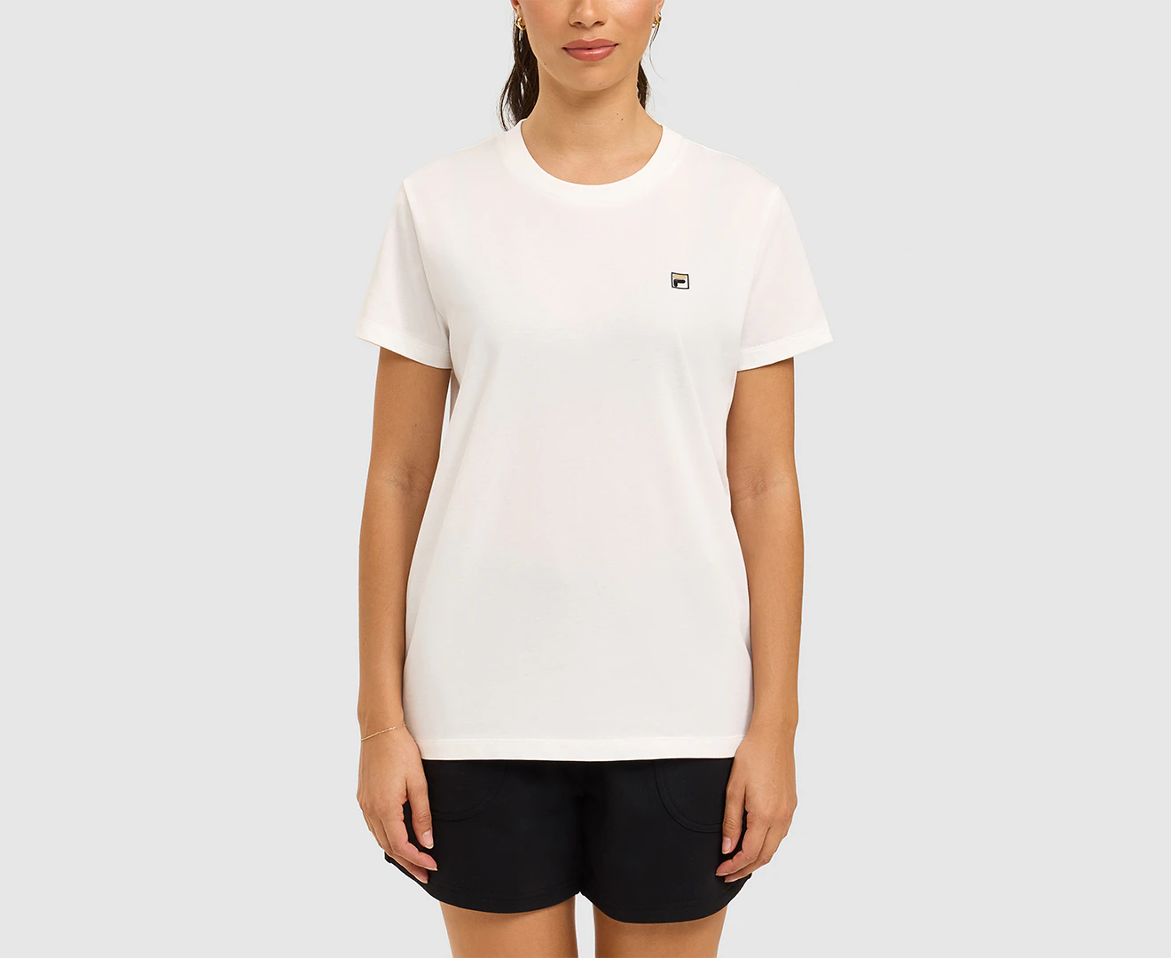 Fila Women's Ella Short Sleeve Tee / T-Shirt / Tshirt - Arctic White