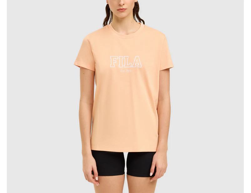 Fila Women's Angie Short Sleeve Tee / T-Shirt / Tshirt - Peach Quartz