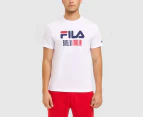 Fila Men's Caleb Tee / T-Shirt / Tshirt - White