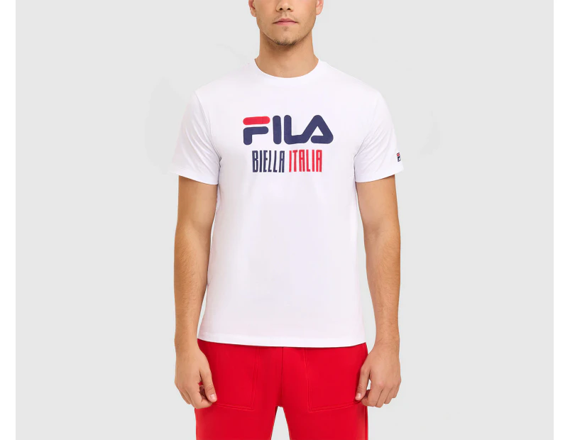 Fila Men's Caleb Tee / T-Shirt / Tshirt - White