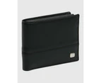 Billabong Slim 2 In 1 Leather Wallet Mens in Black