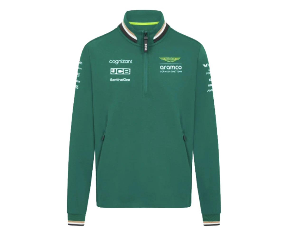 2024 Aston Martin Team 1/4 Zip Sweater (Green)