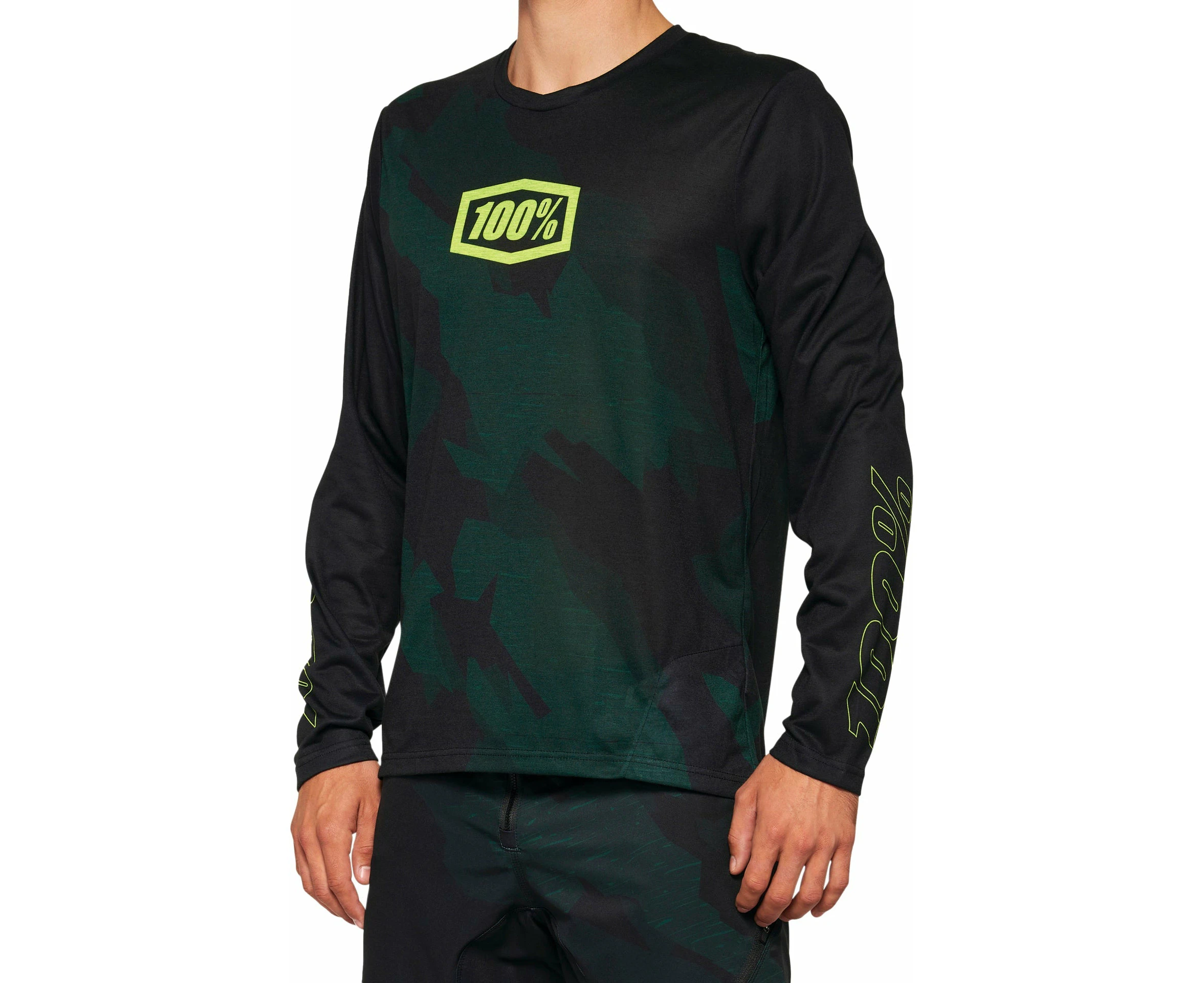 100% Airmatic LS MTB Jersey Black Camo 2022