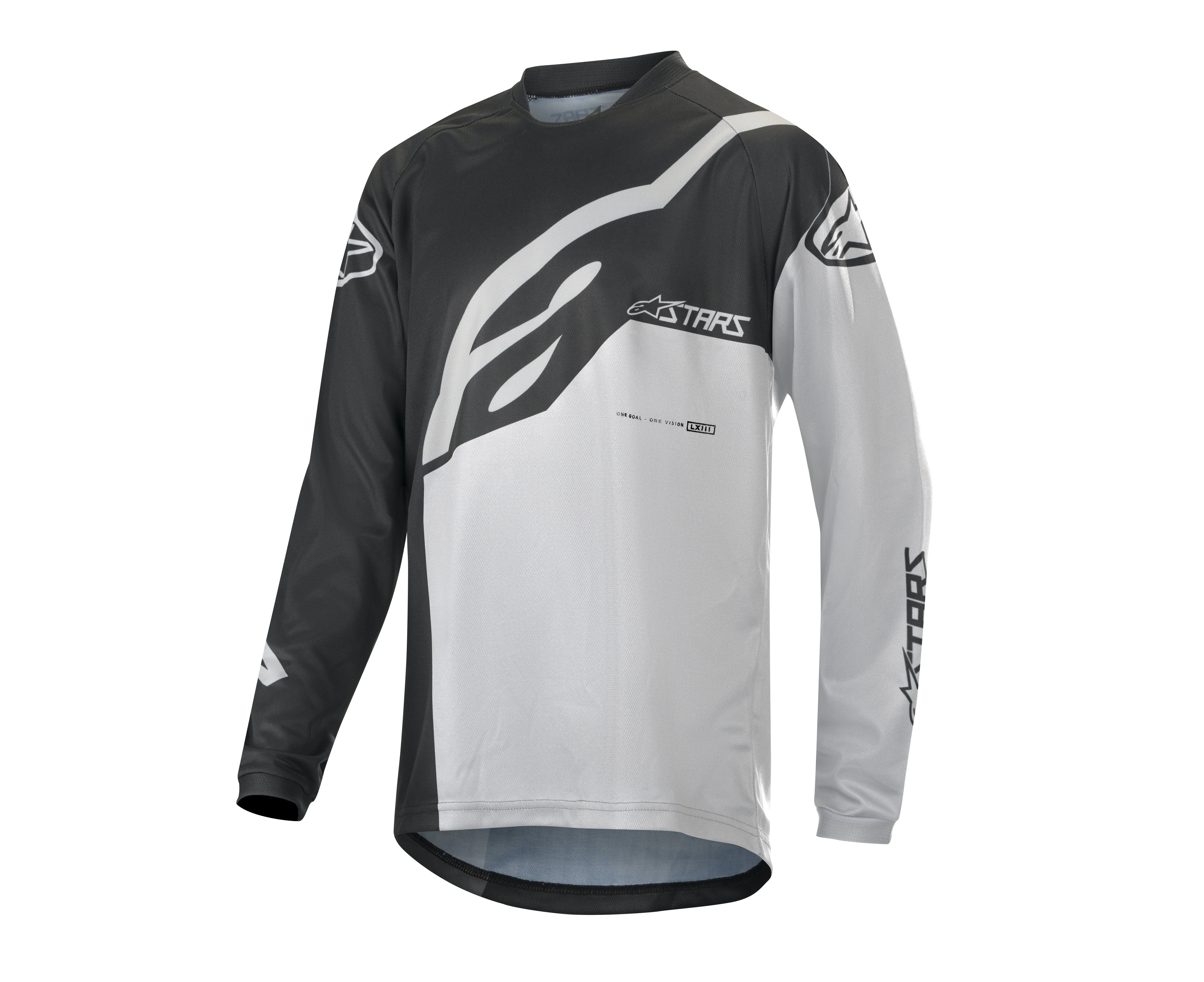 Alpinestars Unisex Youth Racer Long Sleeve Jersey Black-White - Black / White