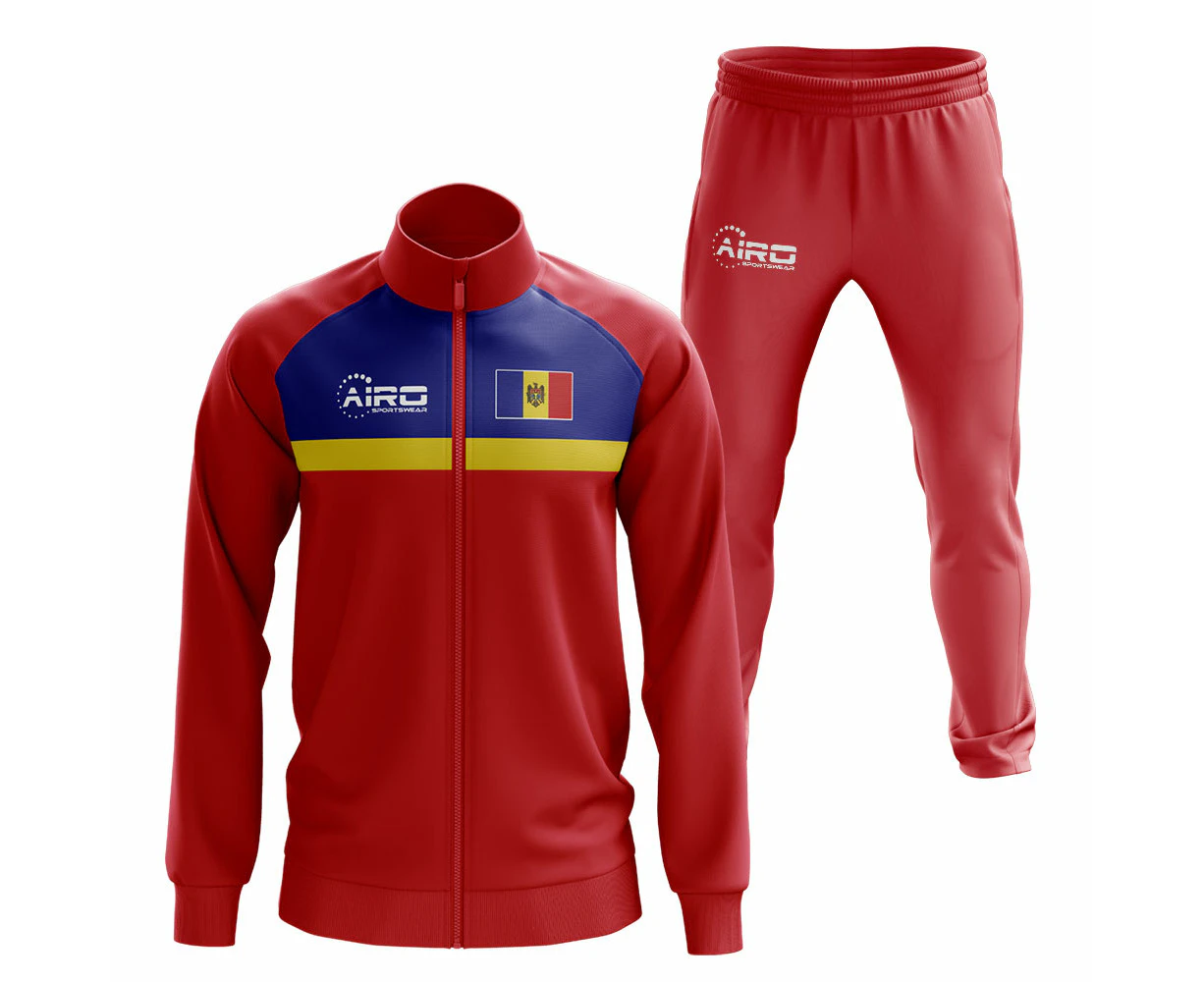 Moldova Concept Football Tracksuit (Red)