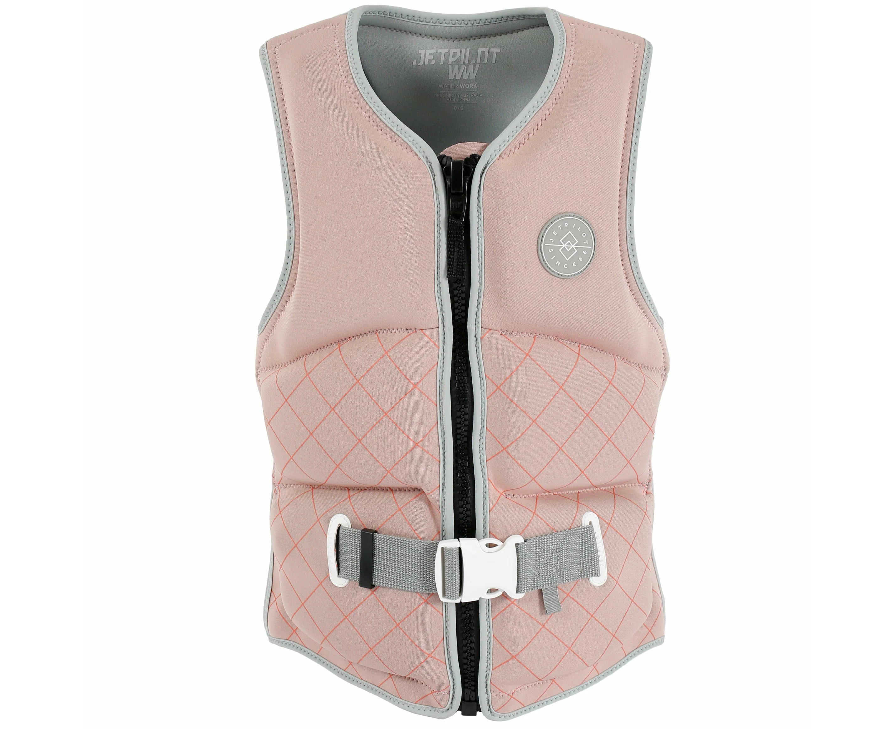 Jetpilot Allure Segmented Front Entry Women's Life Jacket Vest Peach Sizes 6 16