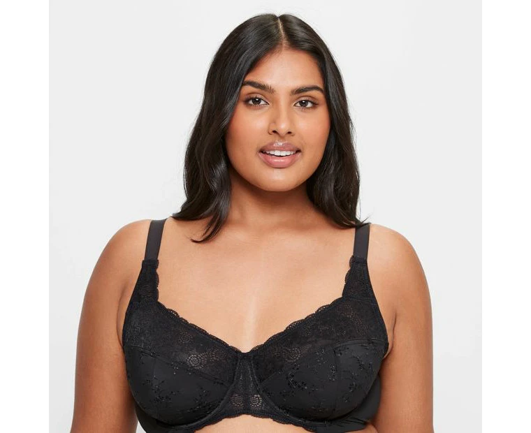 Target Plus Size Embroidered and Lace Underwire Bra