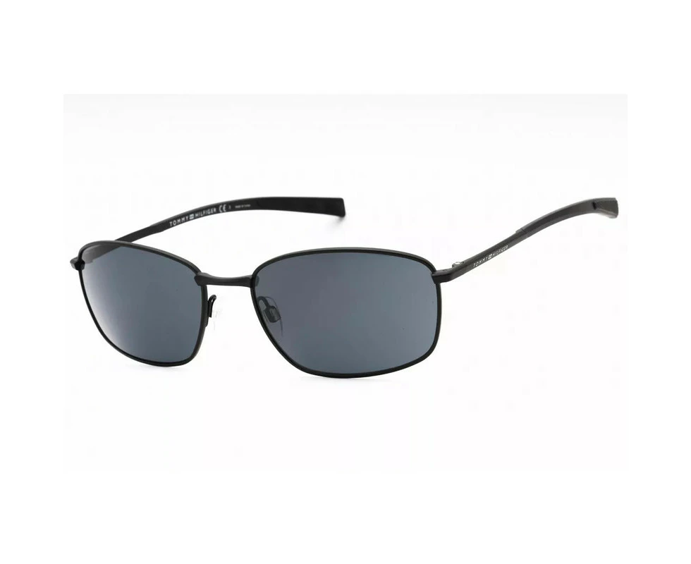 Tommy Hilfiger Men's TH 1768/S 0003 IR Matte Black/Grey Rectangle Shaped Sunglasses