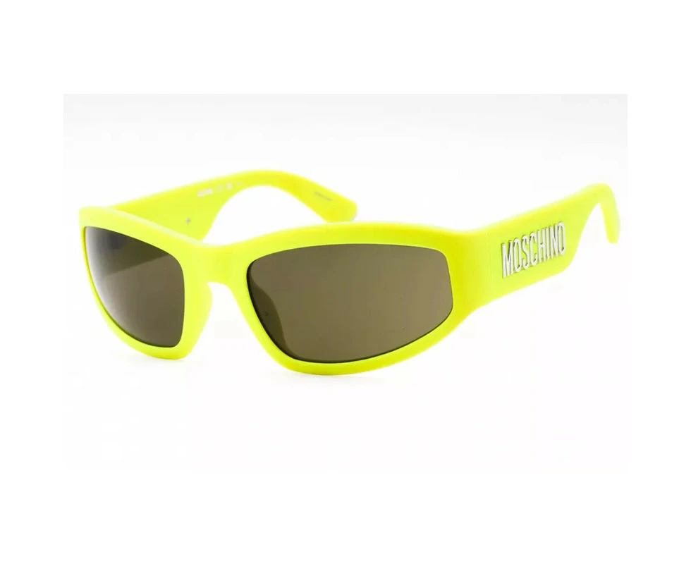 Moschino MOS164/S 04AN QT Matte Lime/Green Rectangle Plastic Frame Sunglasses 60mm