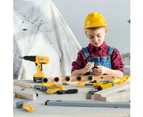 Jicoo Kids Tool Set, 103pcs Toddler Tool Bench with Realistic Electric Drill, Safety Goggles, Hammer, Wrench, Screws, Fun Workshop Toy for Boys and Girls