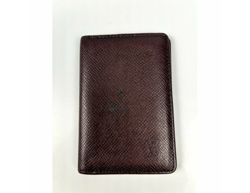 Louis Vuitton Bordeaux Taiga Leather Card Bifold Wallet