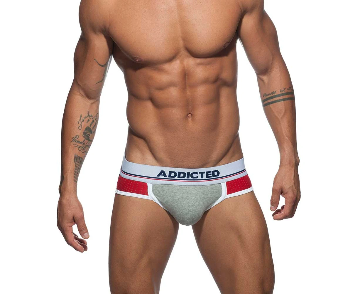 Addicted Push Up Sport Jock AD744 Heather Grey