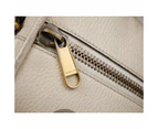 Gucci White Print Grained Leather Sherry Line Messenger Bag