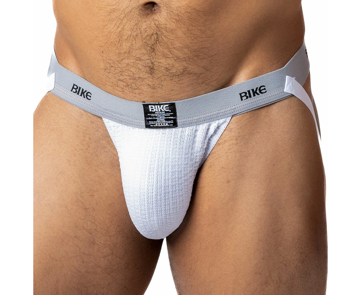 BIKE Swimwear Jockstrap BAS308 White