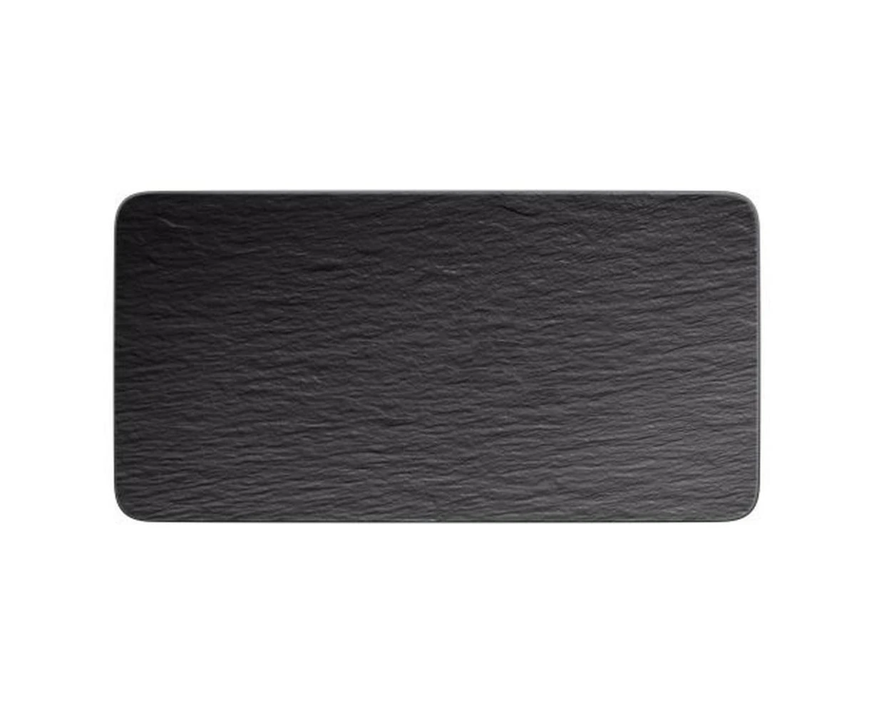 Manufacture Rock Rectangular Serving Plate (Black/Grey)