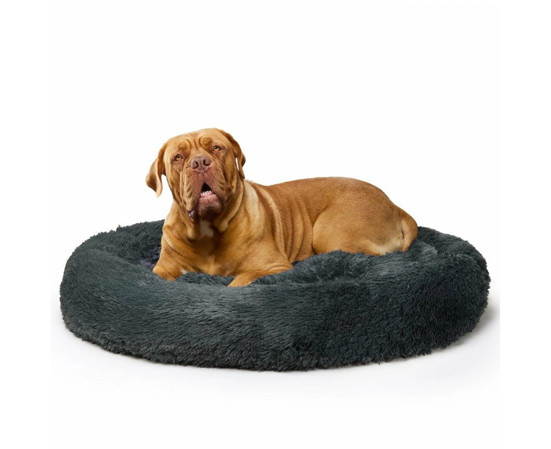 Fur King "Nap Time" Calming Dog Bed - Dark Grey