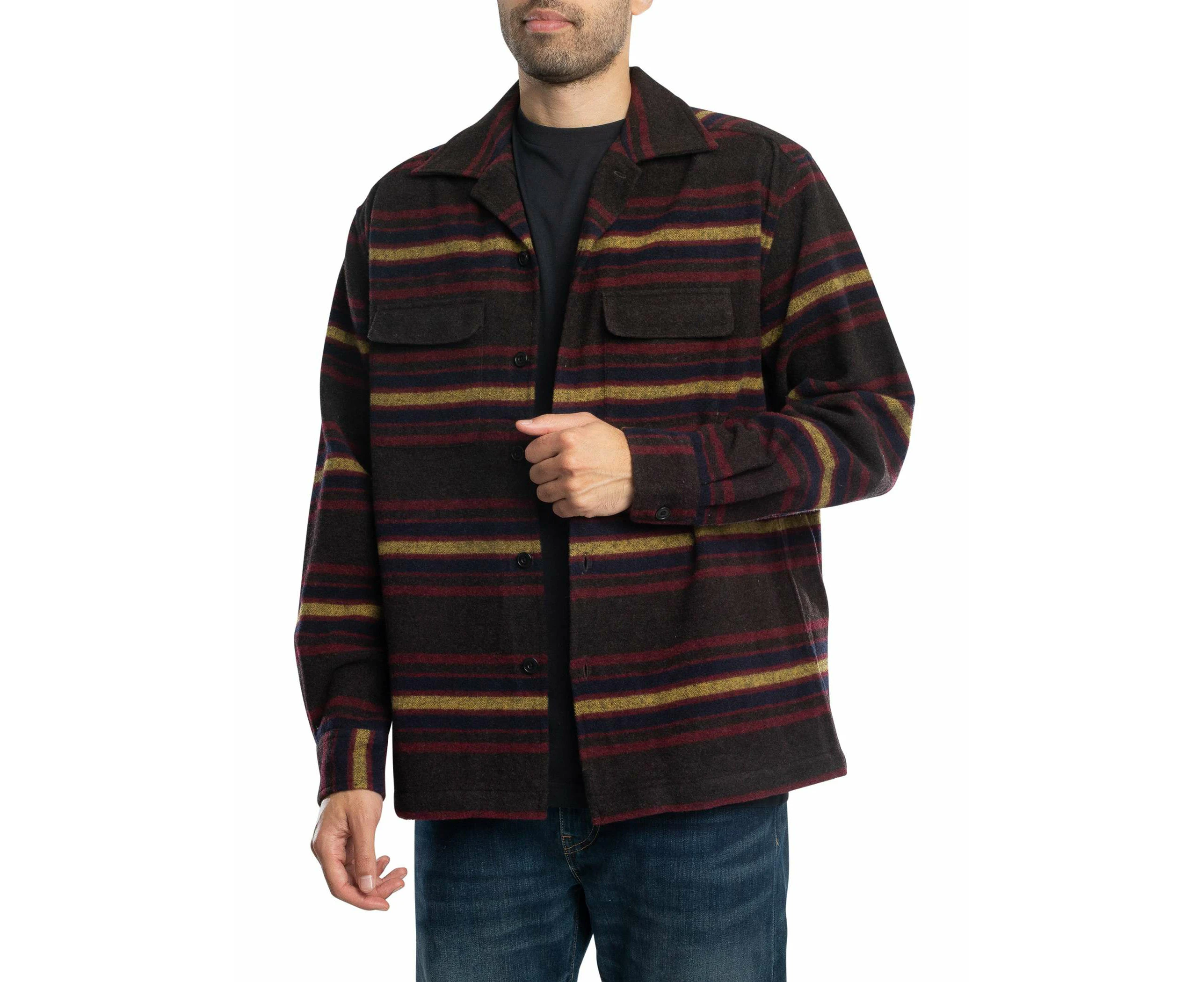 Deus Ex Machina Men's Moto Stripe Overshirt - Multicoloured