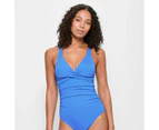 Target Ribbed Plunge Twist Front One Piece Swim Bathers