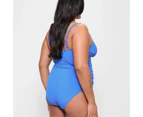 Target Ribbed Plunge Twist Front One Piece Swim Bathers