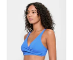 Target Ribbed Plunge Twist Front Bikini Swim Top