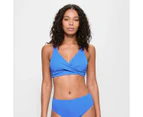 Target Ribbed Plunge Twist Front Bikini Swim Top